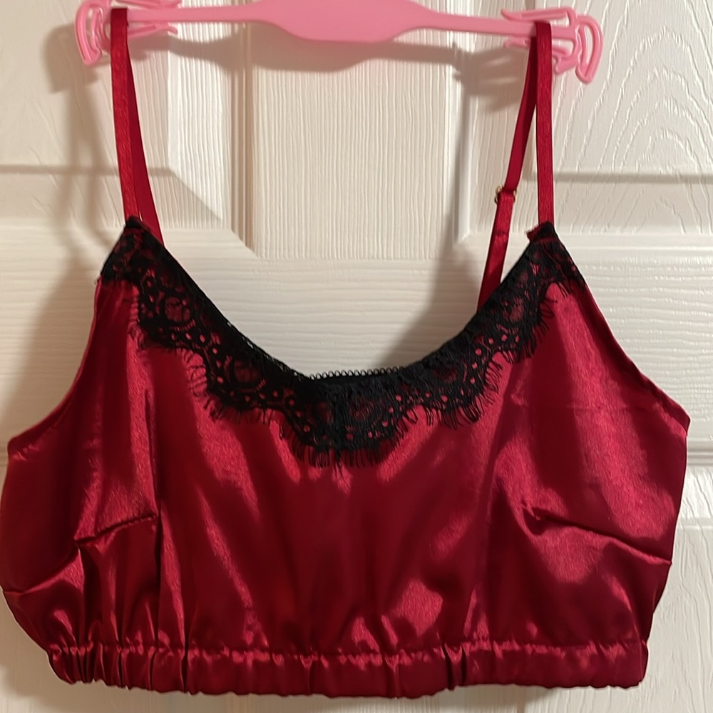 🌺SHEIN Satin Bralette Eyelash Lace🌺